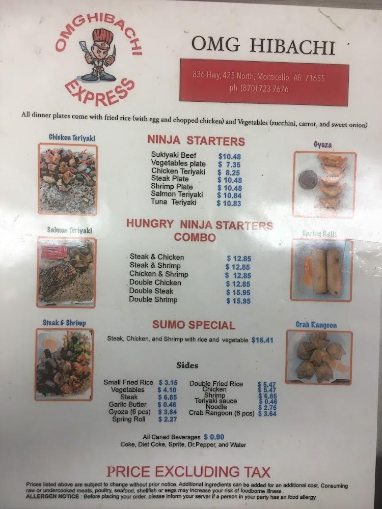 OMG Hibachi Menu image 4